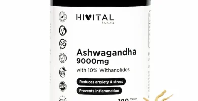 Ashwagandha 9000 mg. 180 cápsulas. Extracto de Withania Somnifera con 10% Withanólidos.